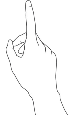 Air tap gesture