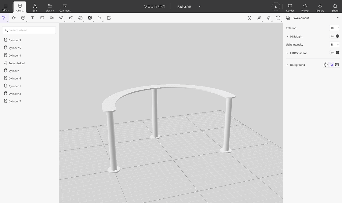3D model of camera stand