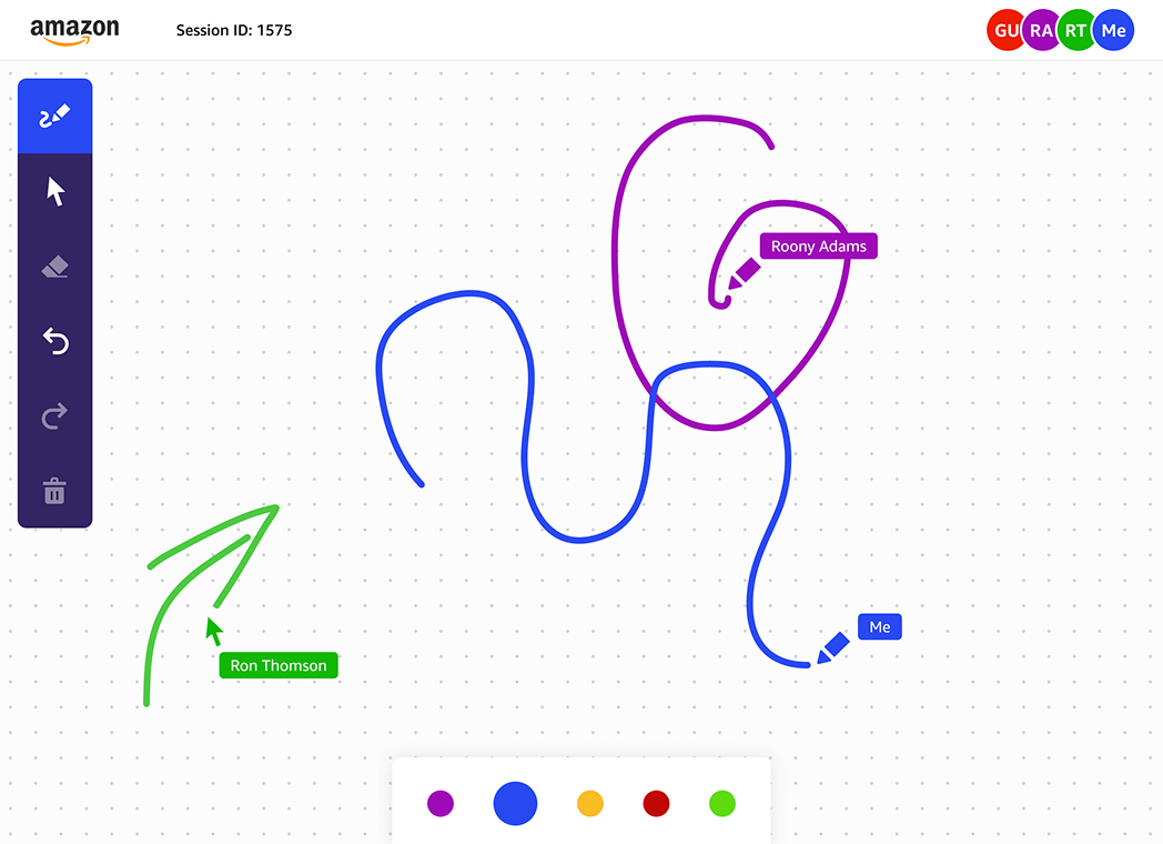 Whiteboard on tablet