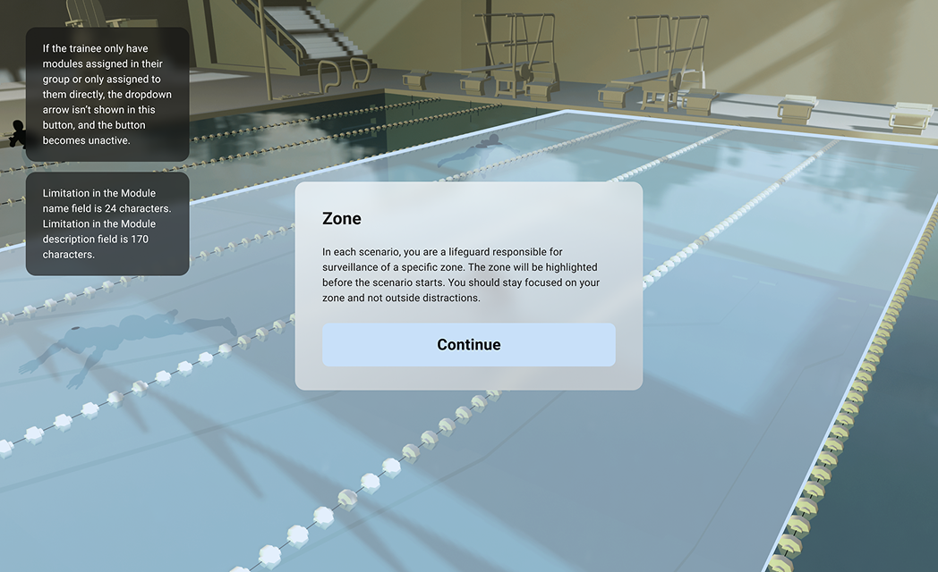 VR UI screen
