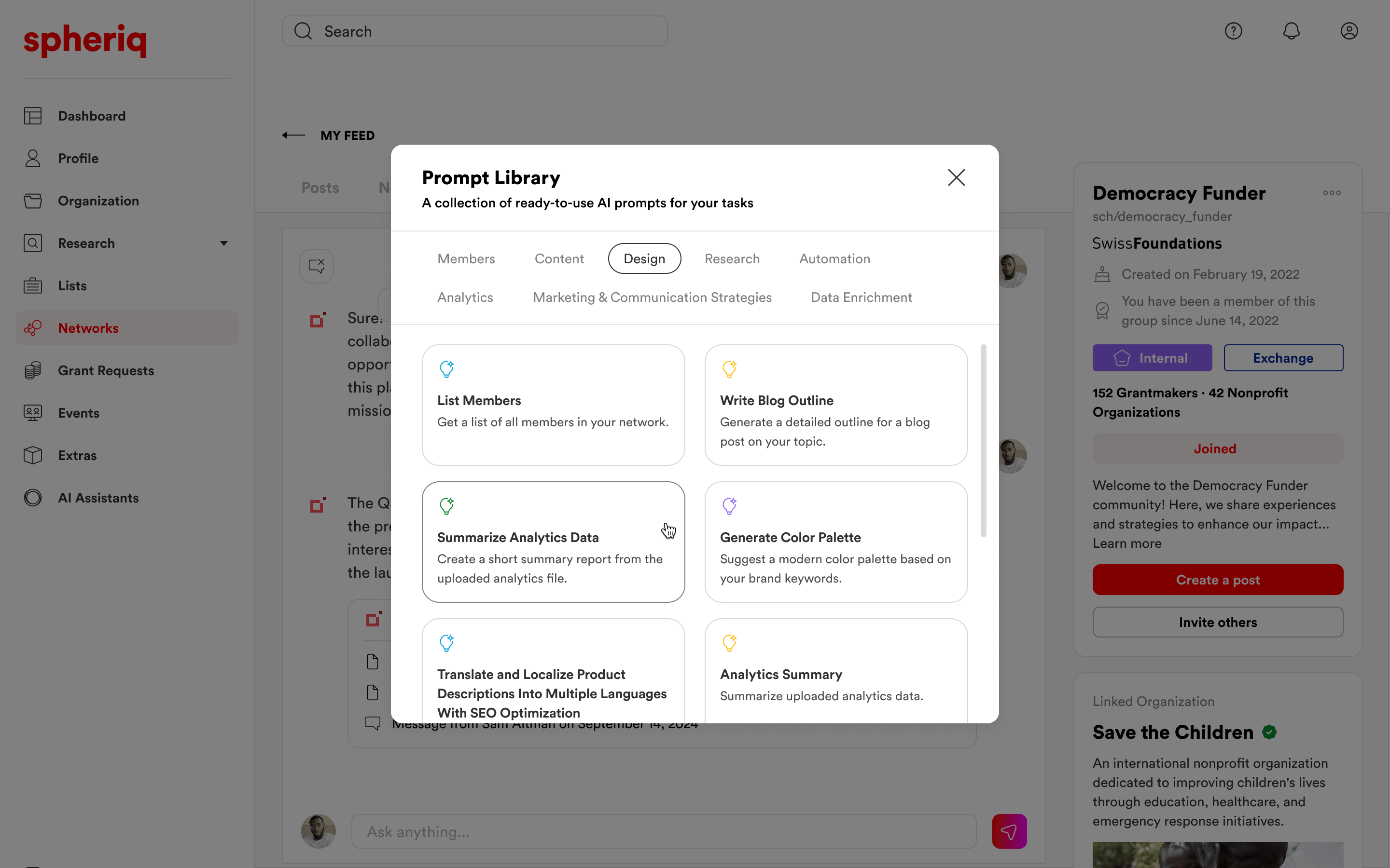 AI assistant — prompt library