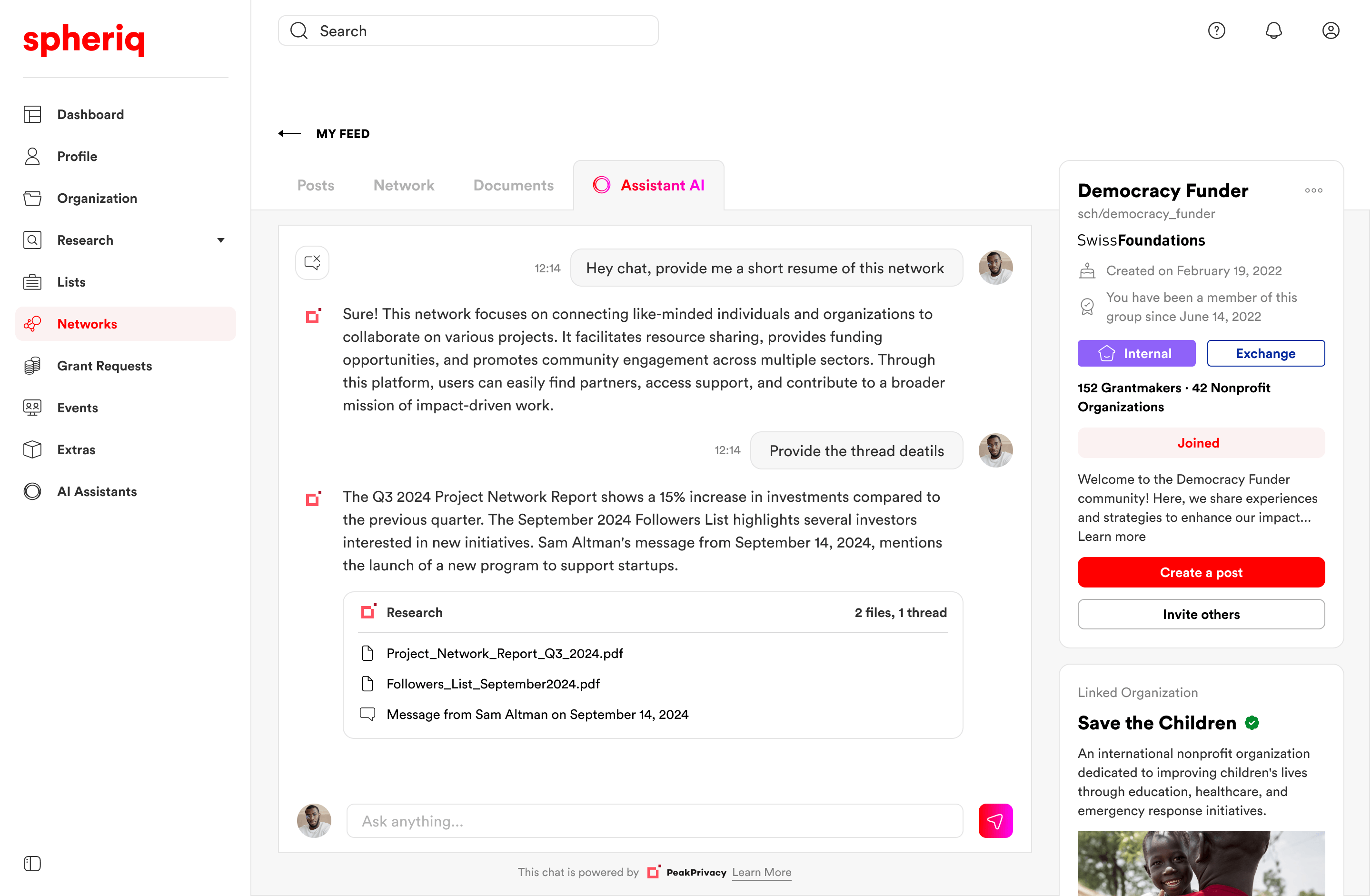 AI assistant — research elements