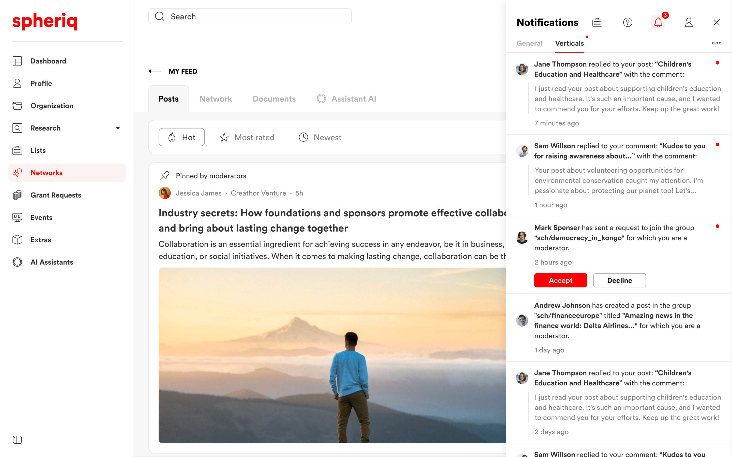 Notifications — verticals