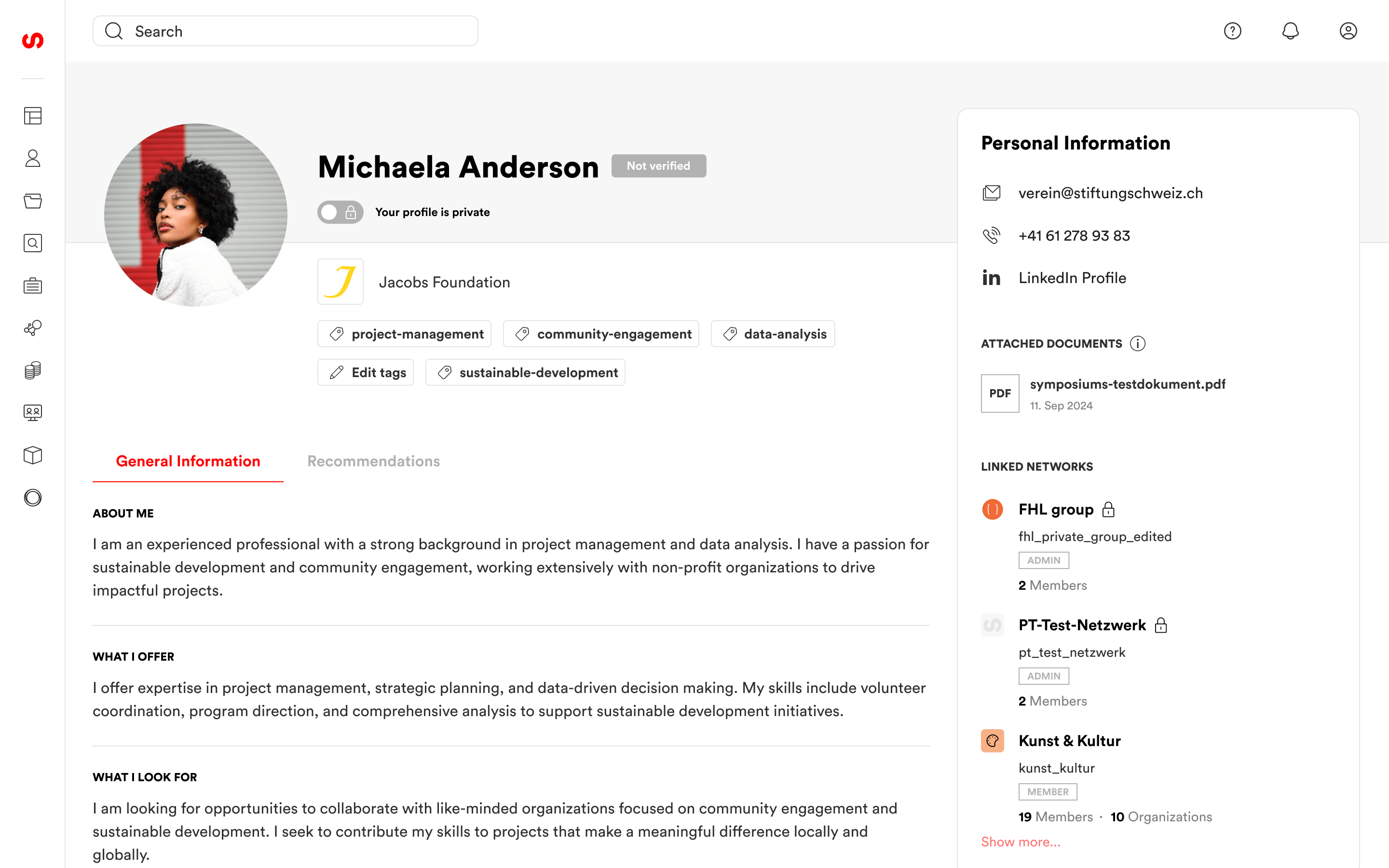 User profile